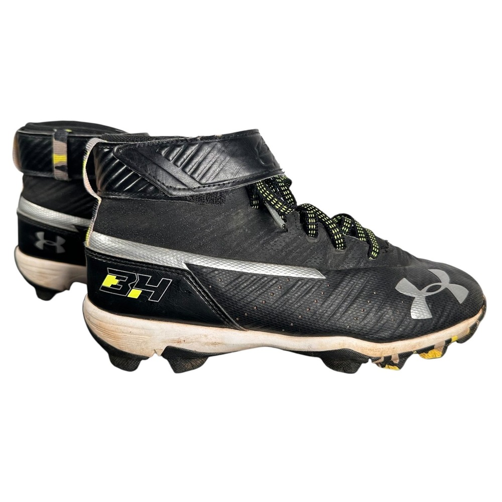 Under Armour Harper 3 RM Kids Baseball Cleats Black Silver 3020600-001 Size 3.5Y - Picture 4 of 8